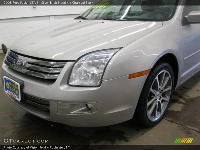 Silver Birch Metallic / Charcoal Black 2008 Ford Fusion SE V6