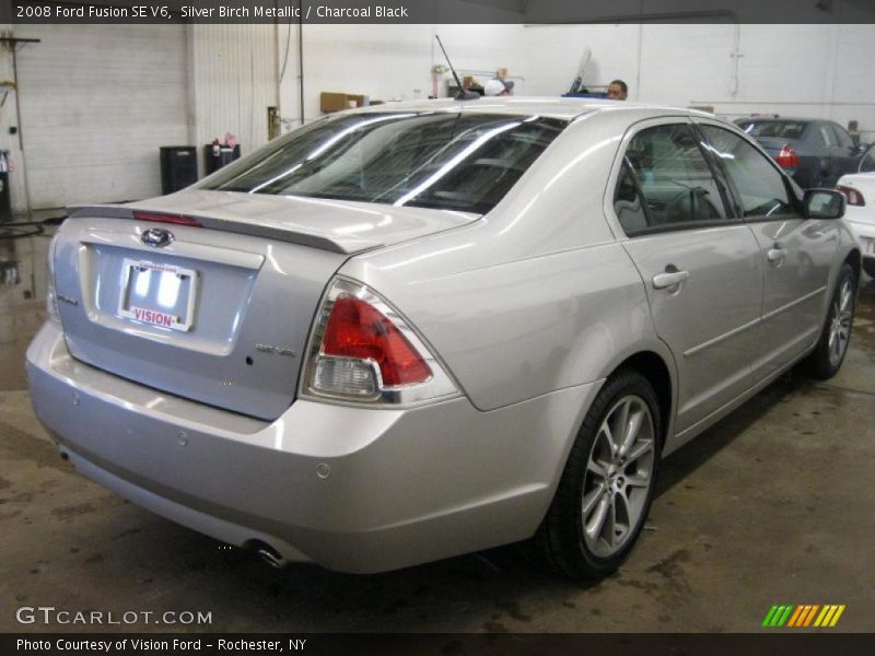 Silver Birch Metallic / Charcoal Black 2008 Ford Fusion SE V6