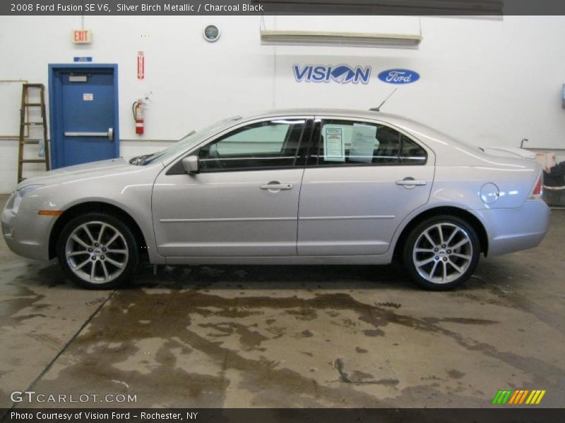 Silver Birch Metallic / Charcoal Black 2008 Ford Fusion SE V6