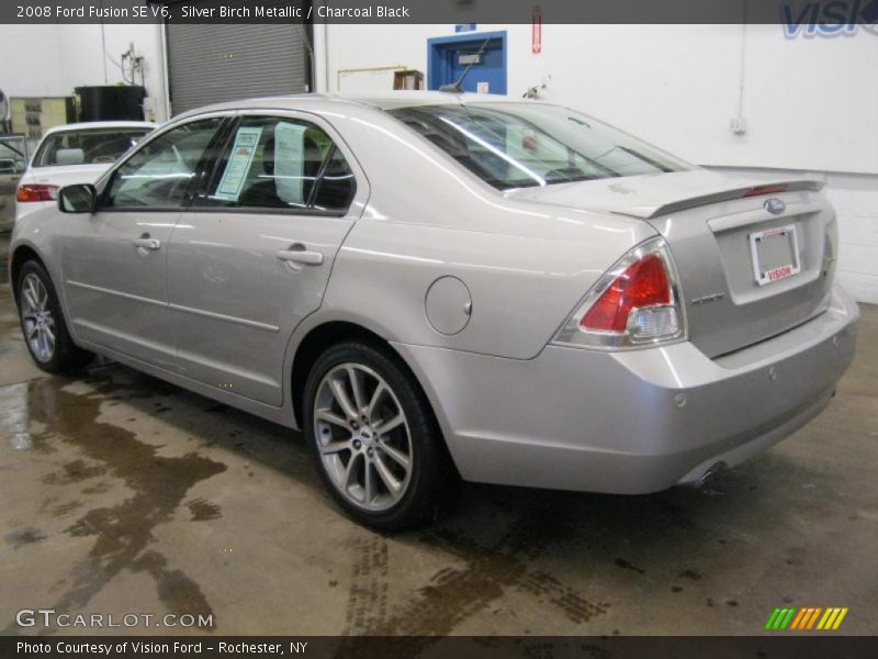Silver Birch Metallic / Charcoal Black 2008 Ford Fusion SE V6