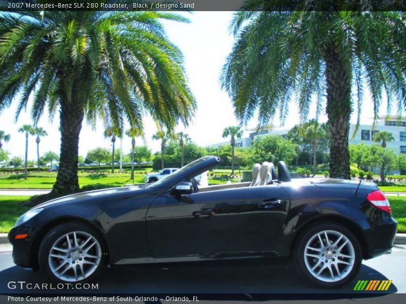 Black / designo Sand 2007 Mercedes-Benz SLK 280 Roadster