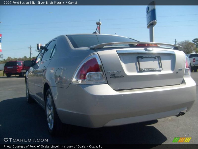 Silver Birch Metallic / Camel 2007 Ford Fusion SEL