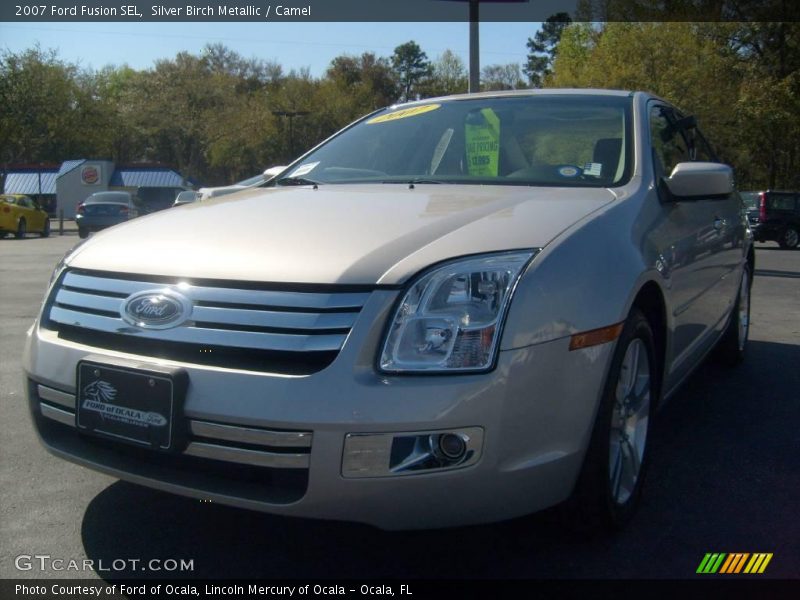 Silver Birch Metallic / Camel 2007 Ford Fusion SEL