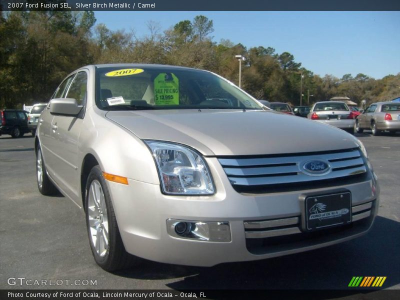 Silver Birch Metallic / Camel 2007 Ford Fusion SEL