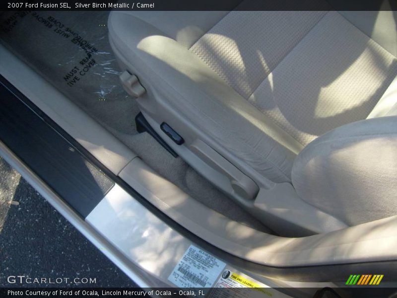 Silver Birch Metallic / Camel 2007 Ford Fusion SEL