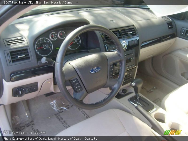 Silver Birch Metallic / Camel 2007 Ford Fusion SEL