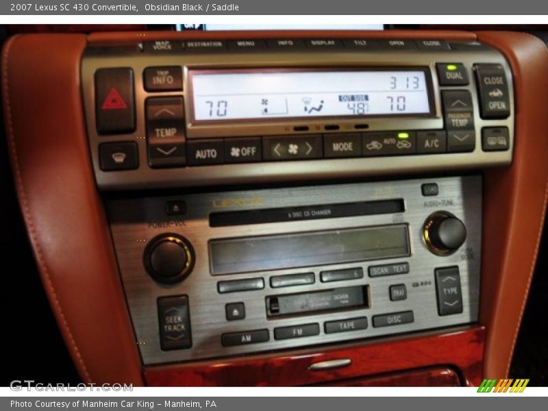 Controls of 2007 SC 430 Convertible