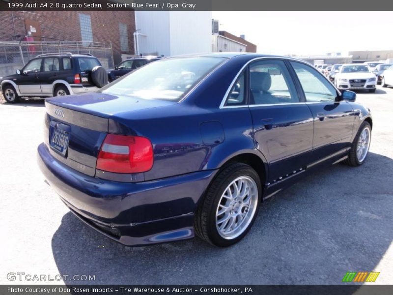 Santorin Blue Pearl / Opal Gray 1999 Audi A4 2.8 quattro Sedan
