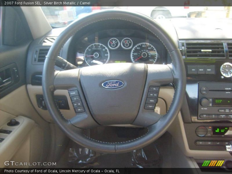 Silver Birch Metallic / Camel 2007 Ford Fusion SEL
