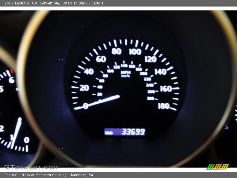 Obsidian Black / Saddle 2007 Lexus SC 430 Convertible