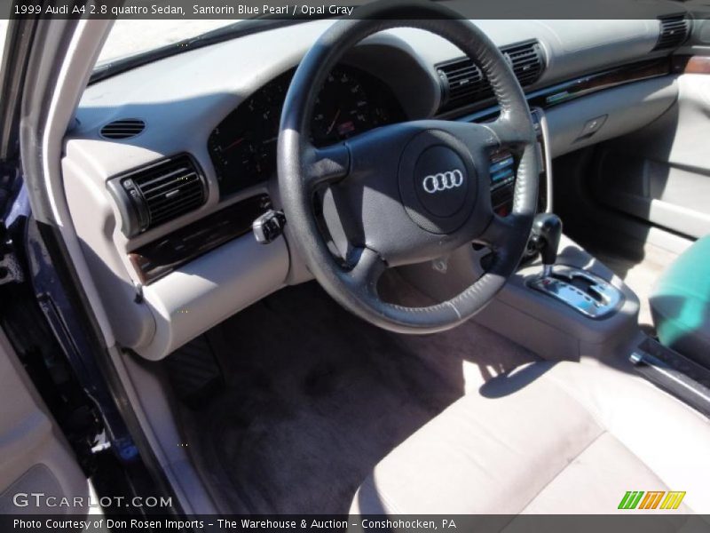Santorin Blue Pearl / Opal Gray 1999 Audi A4 2.8 quattro Sedan