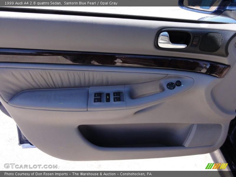 Santorin Blue Pearl / Opal Gray 1999 Audi A4 2.8 quattro Sedan