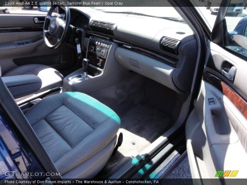Santorin Blue Pearl / Opal Gray 1999 Audi A4 2.8 quattro Sedan