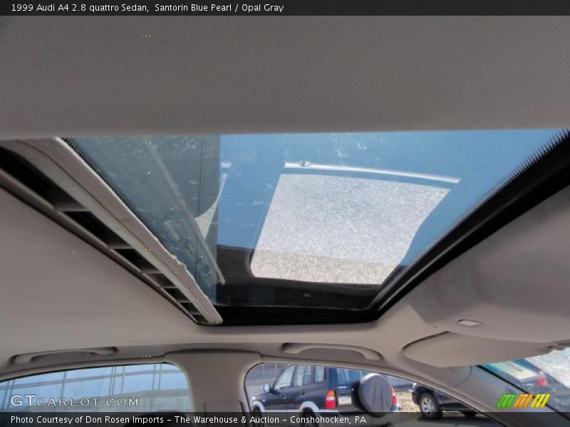 Santorin Blue Pearl / Opal Gray 1999 Audi A4 2.8 quattro Sedan