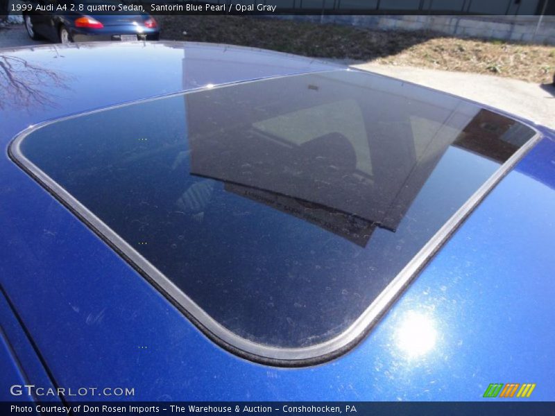 Santorin Blue Pearl / Opal Gray 1999 Audi A4 2.8 quattro Sedan
