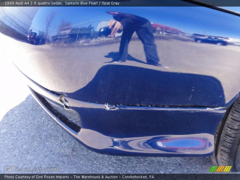 Santorin Blue Pearl / Opal Gray 1999 Audi A4 2.8 quattro Sedan
