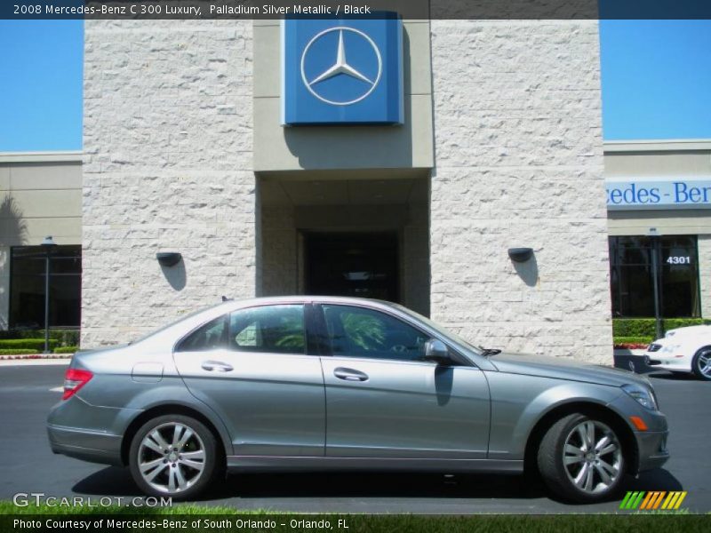 Palladium Silver Metallic / Black 2008 Mercedes-Benz C 300 Luxury