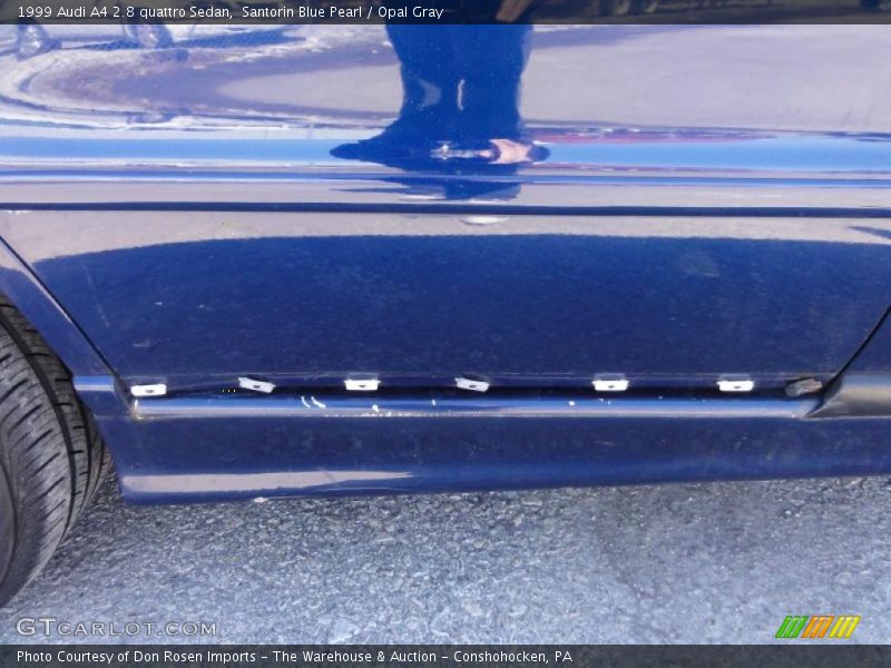Santorin Blue Pearl / Opal Gray 1999 Audi A4 2.8 quattro Sedan