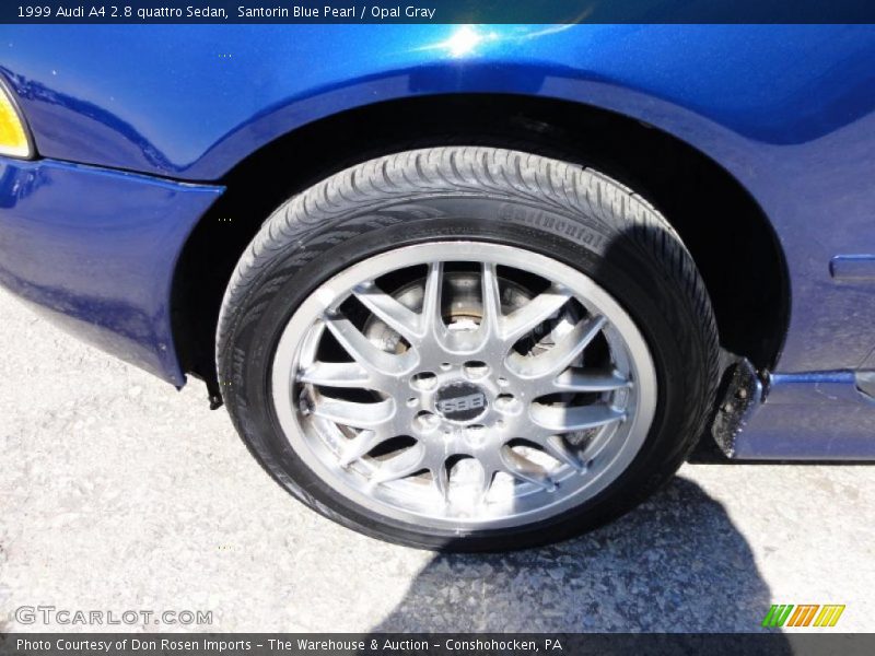 Santorin Blue Pearl / Opal Gray 1999 Audi A4 2.8 quattro Sedan