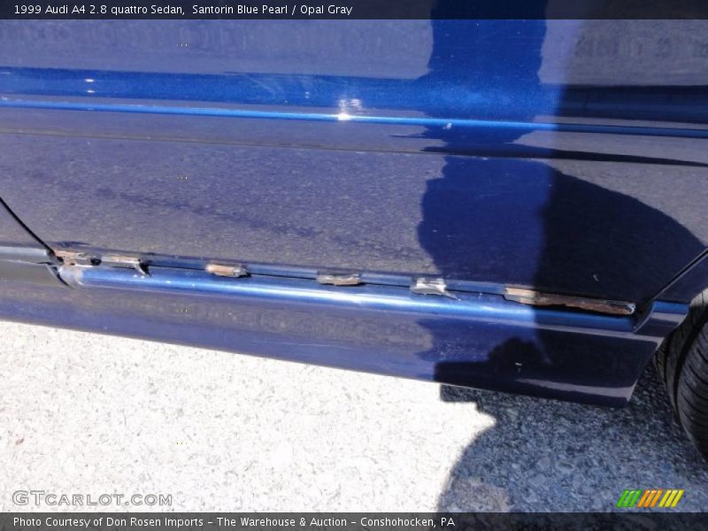 Santorin Blue Pearl / Opal Gray 1999 Audi A4 2.8 quattro Sedan