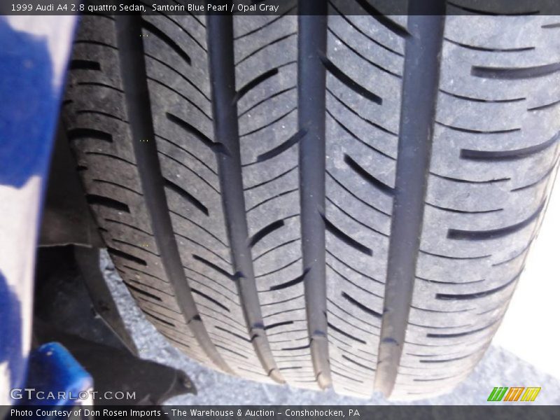 Santorin Blue Pearl / Opal Gray 1999 Audi A4 2.8 quattro Sedan
