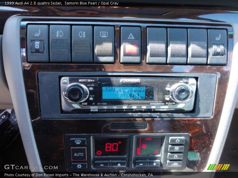 Santorin Blue Pearl / Opal Gray 1999 Audi A4 2.8 quattro Sedan