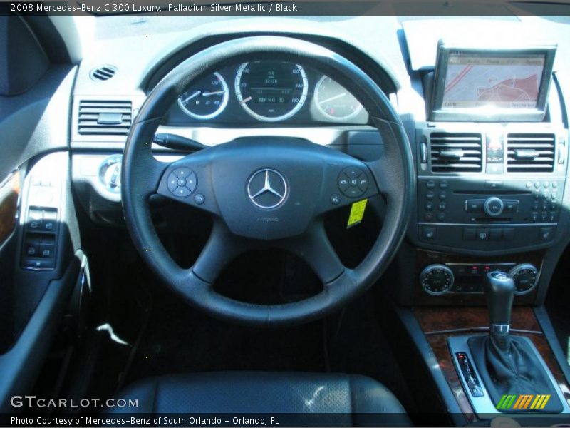Palladium Silver Metallic / Black 2008 Mercedes-Benz C 300 Luxury