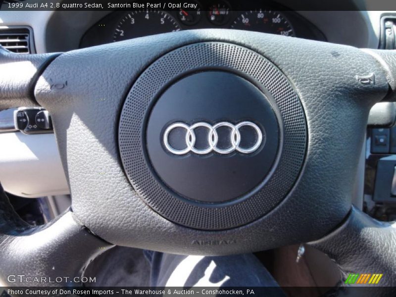 Santorin Blue Pearl / Opal Gray 1999 Audi A4 2.8 quattro Sedan