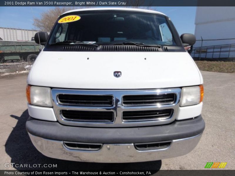 Bright White / Dark Slate Gray 2001 Dodge Ram Van 3500 Passenger