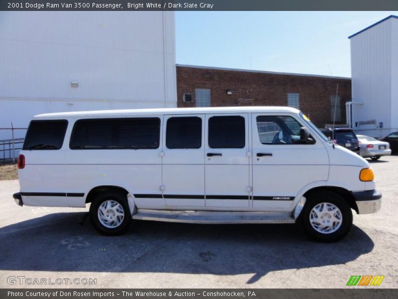 Bright White / Dark Slate Gray 2001 Dodge Ram Van 3500 Passenger