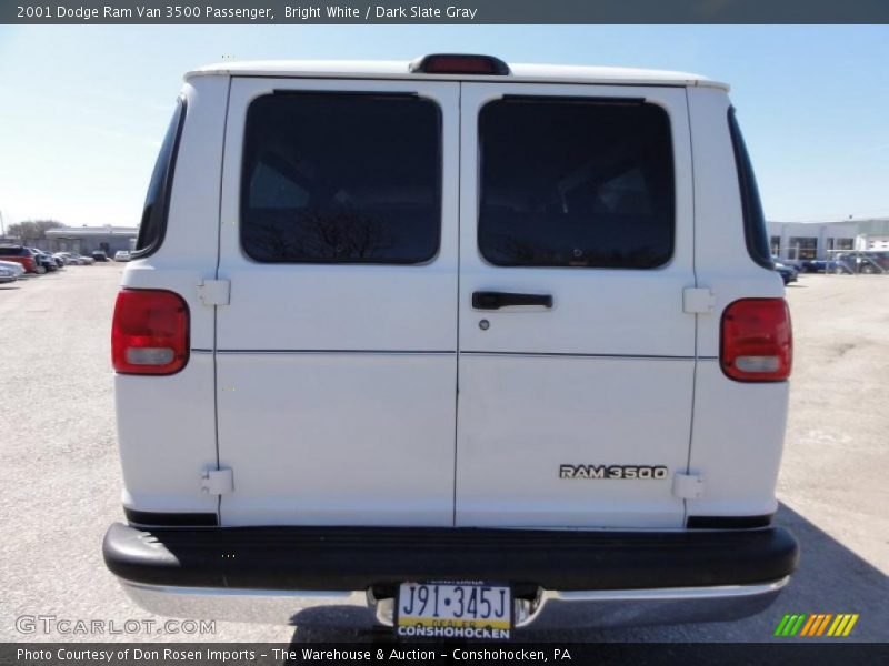 Bright White / Dark Slate Gray 2001 Dodge Ram Van 3500 Passenger