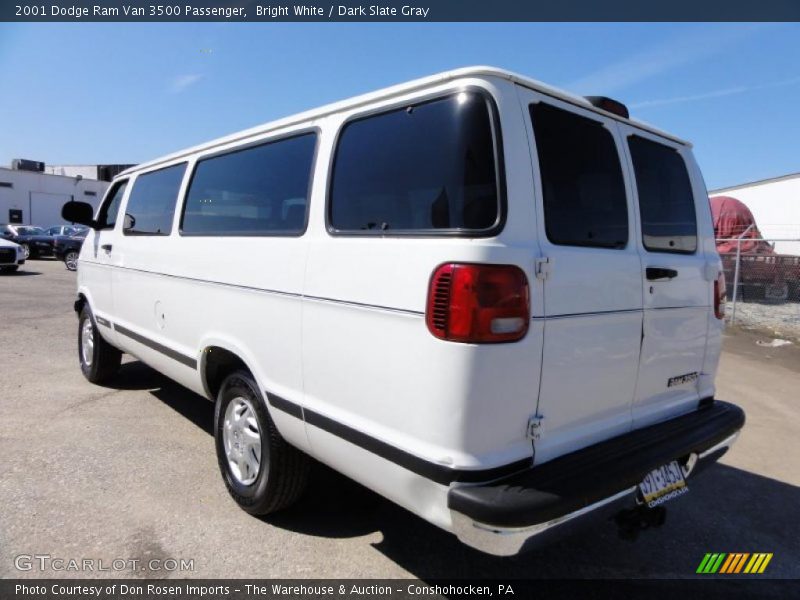 Bright White / Dark Slate Gray 2001 Dodge Ram Van 3500 Passenger