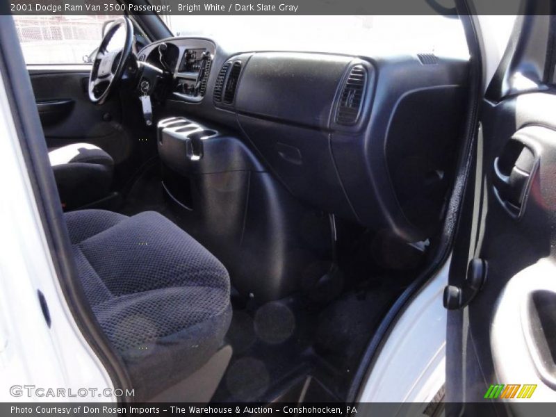 Bright White / Dark Slate Gray 2001 Dodge Ram Van 3500 Passenger