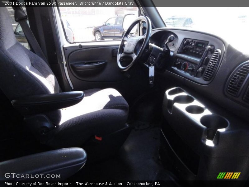 Bright White / Dark Slate Gray 2001 Dodge Ram Van 3500 Passenger