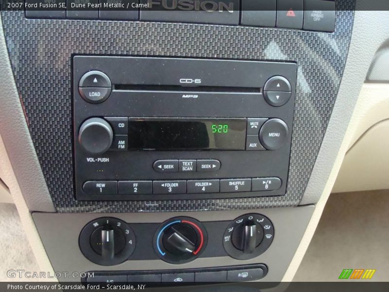 Dune Pearl Metallic / Camel 2007 Ford Fusion SE