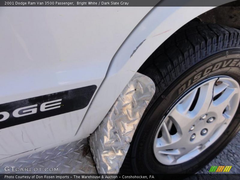 Bright White / Dark Slate Gray 2001 Dodge Ram Van 3500 Passenger