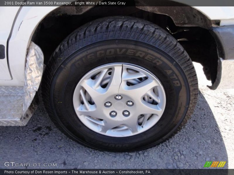 Bright White / Dark Slate Gray 2001 Dodge Ram Van 3500 Passenger