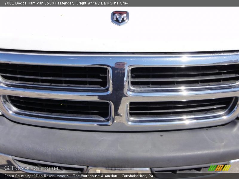 Bright White / Dark Slate Gray 2001 Dodge Ram Van 3500 Passenger