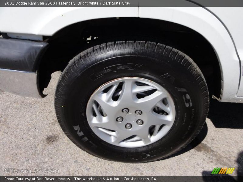 Bright White / Dark Slate Gray 2001 Dodge Ram Van 3500 Passenger