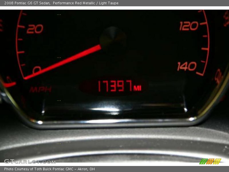 Performance Red Metallic / Light Taupe 2008 Pontiac G6 GT Sedan