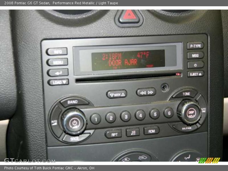 Controls of 2008 G6 GT Sedan