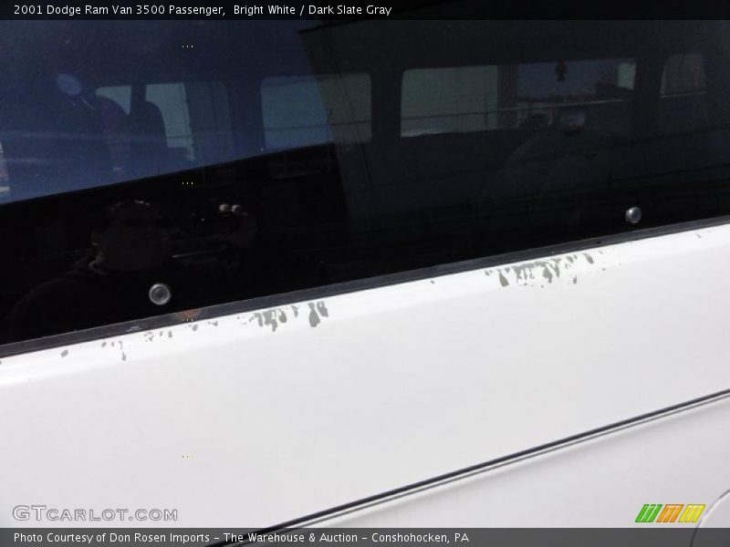 Bright White / Dark Slate Gray 2001 Dodge Ram Van 3500 Passenger