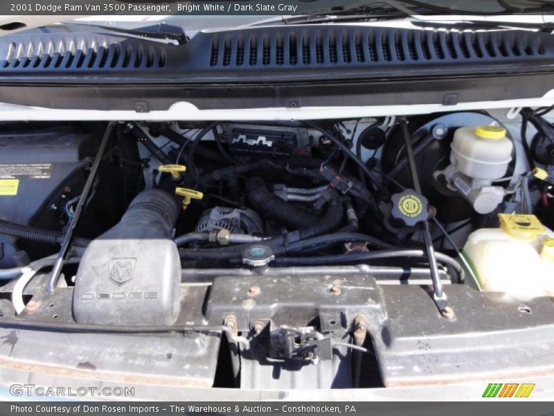 Bright White / Dark Slate Gray 2001 Dodge Ram Van 3500 Passenger