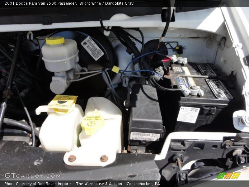 Bright White / Dark Slate Gray 2001 Dodge Ram Van 3500 Passenger