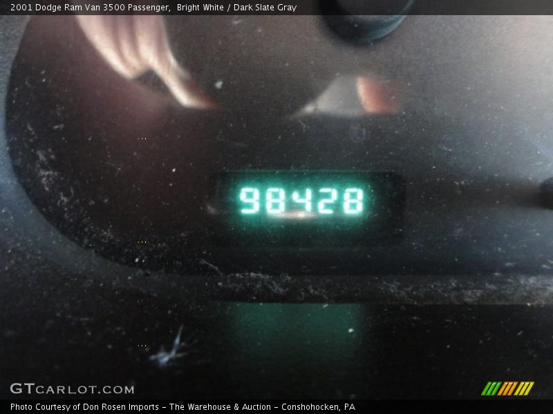 Bright White / Dark Slate Gray 2001 Dodge Ram Van 3500 Passenger
