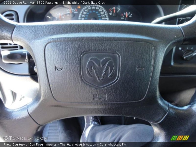 Bright White / Dark Slate Gray 2001 Dodge Ram Van 3500 Passenger