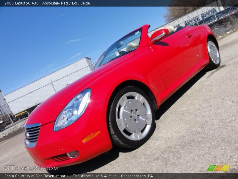 Absolutely Red / Ecru Beige 2003 Lexus SC 430