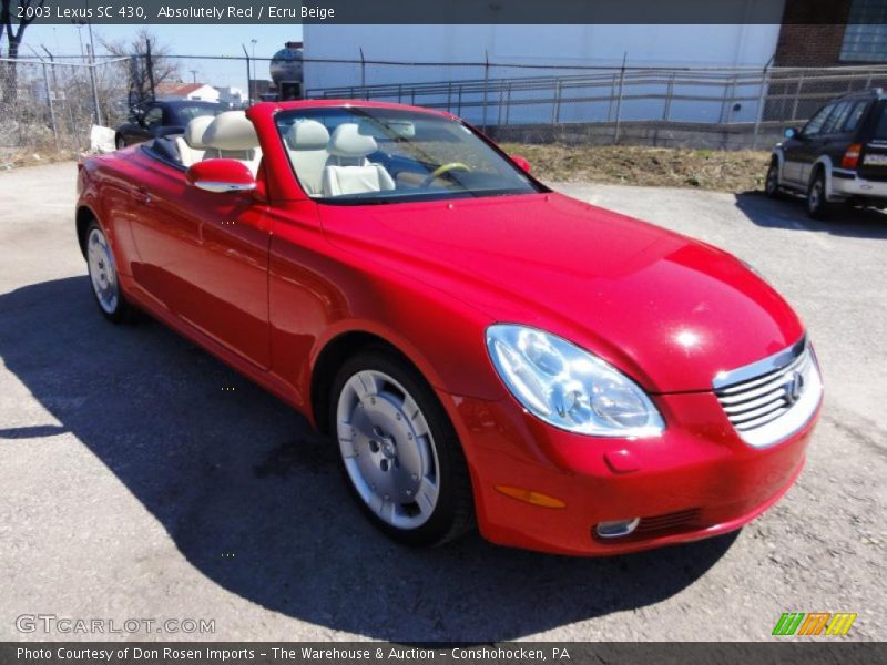 Absolutely Red / Ecru Beige 2003 Lexus SC 430