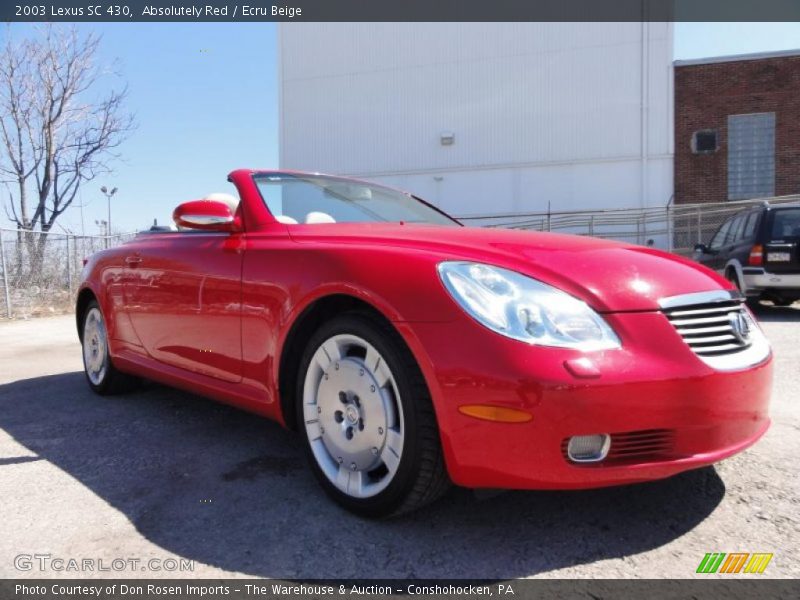 Absolutely Red / Ecru Beige 2003 Lexus SC 430