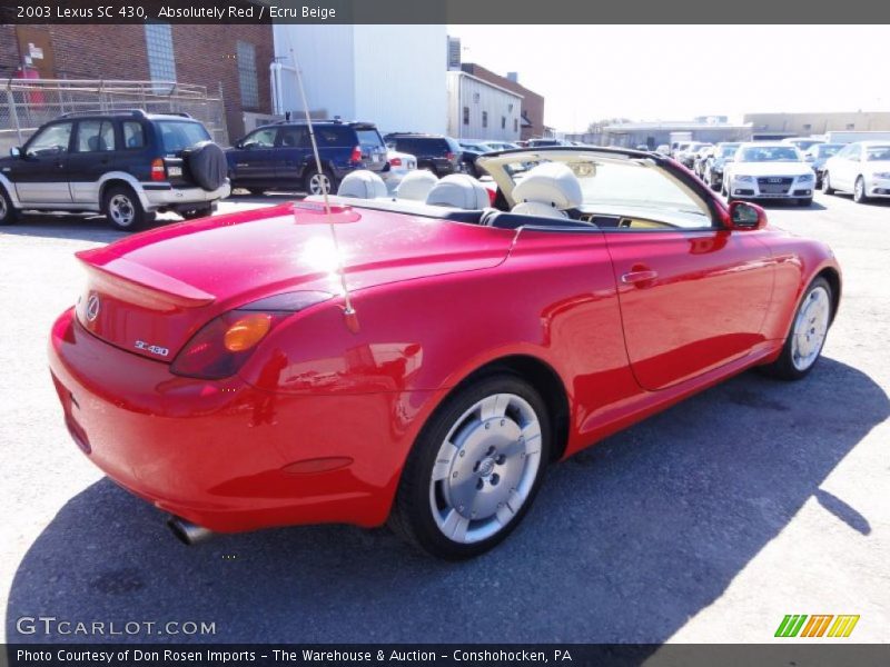 Absolutely Red / Ecru Beige 2003 Lexus SC 430